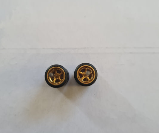 5 Spoke Gold Preassembled Wheels