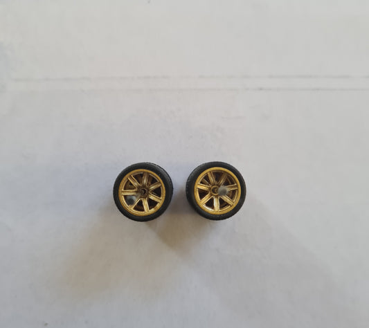 7 Spoke Gold Preassembled Wheels